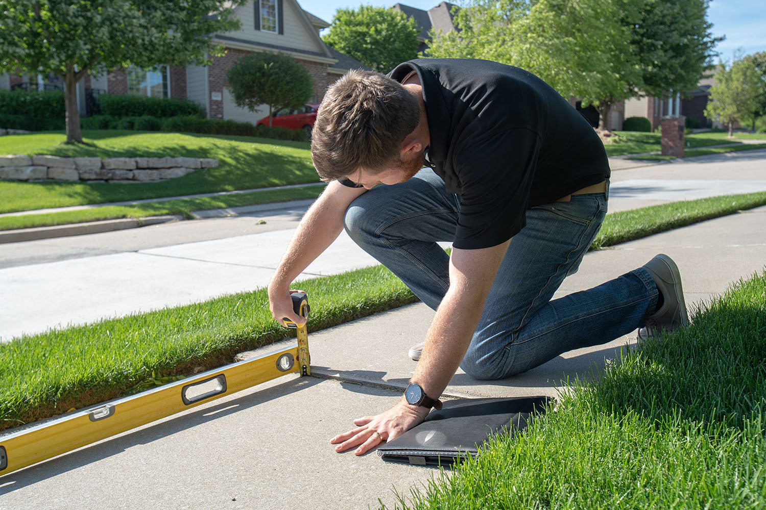 measuring uneven slab